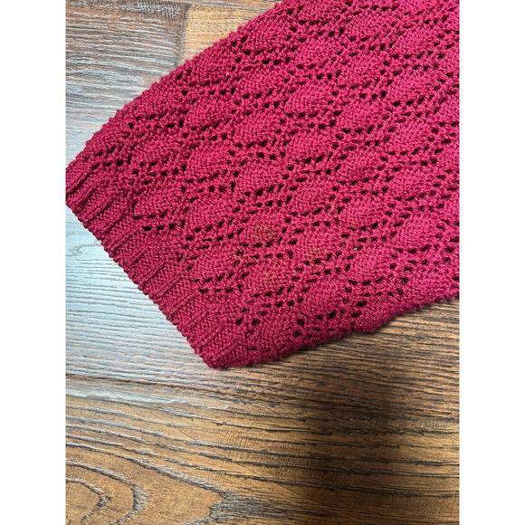 Vintage Clothing Thin Knit Oversized Sweater Light Maroon Mondala USA Made Small - Picture 8 of 8